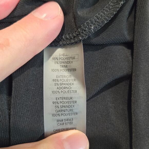 Calvin Klein Black Flutter Sleeve V-neck Blouse Top Sz XL Minimalist Old Money - Picture 8 of 10